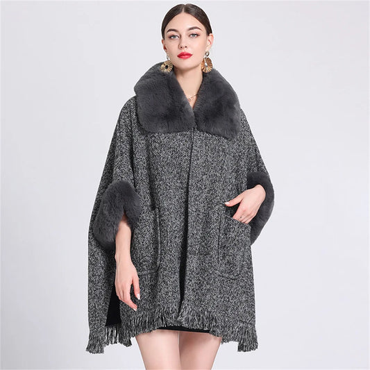 Cape Hiver Femme - gris foncé