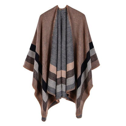 Poncho Cape Hiver Femme - beige