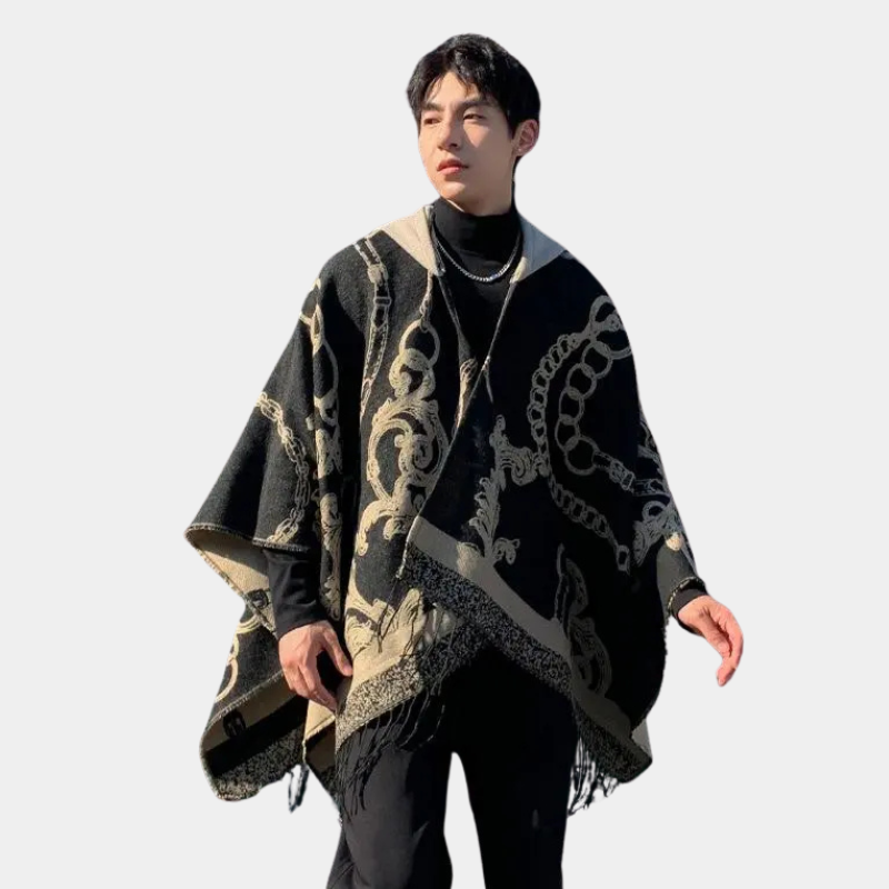 Poncho tipo capa para hombre