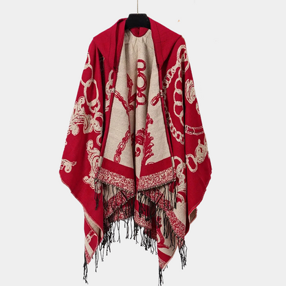 Cape Poncho Homme - rouge