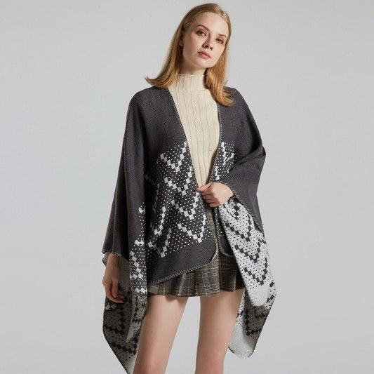 Chaleco tipo poncho para mujer