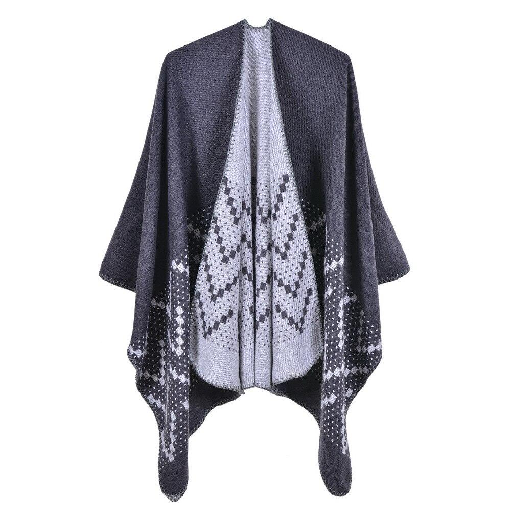 Poncho Femme Elégance - gris