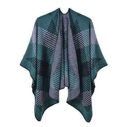 Poncho femme Carreaux - 2 / Unique