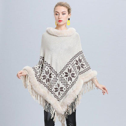 Poncho con pelo