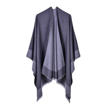 Poncho Bicolore - Gris