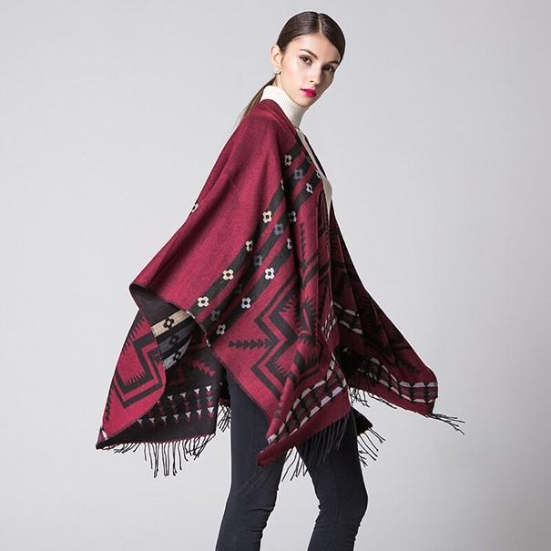 Poncho bohemio