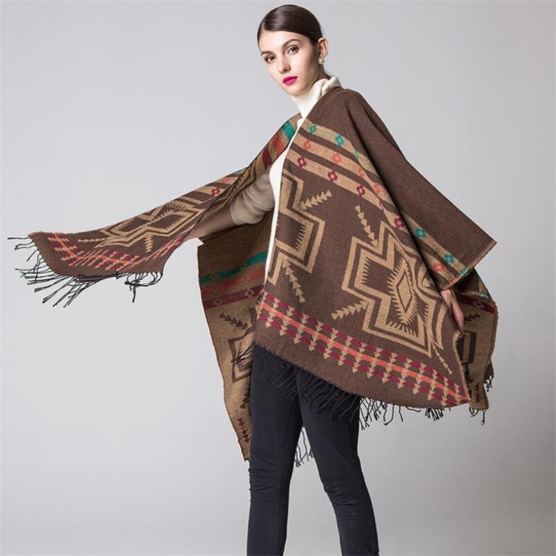 Poncho bohemio