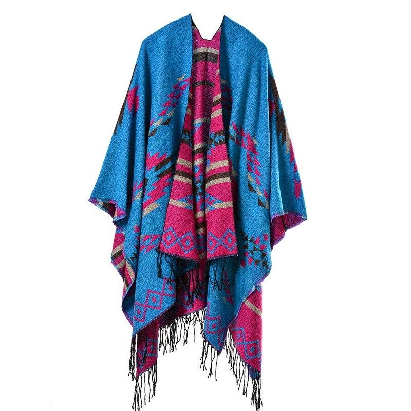 Poncho Bohème Chic - bleu clair