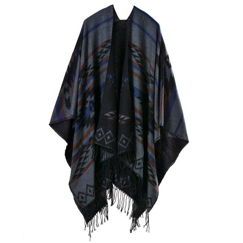 Poncho Bohème Chic - gris