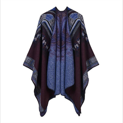 Poncho Boho - Bordeaux / 150 X 130 cm