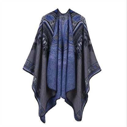 Poncho Boho - Gris / 150 X 130 cm