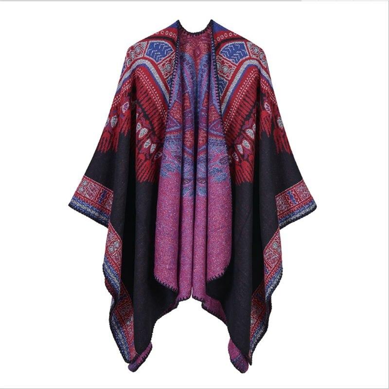 Poncho Boho - Noir / 150 X 130 cm