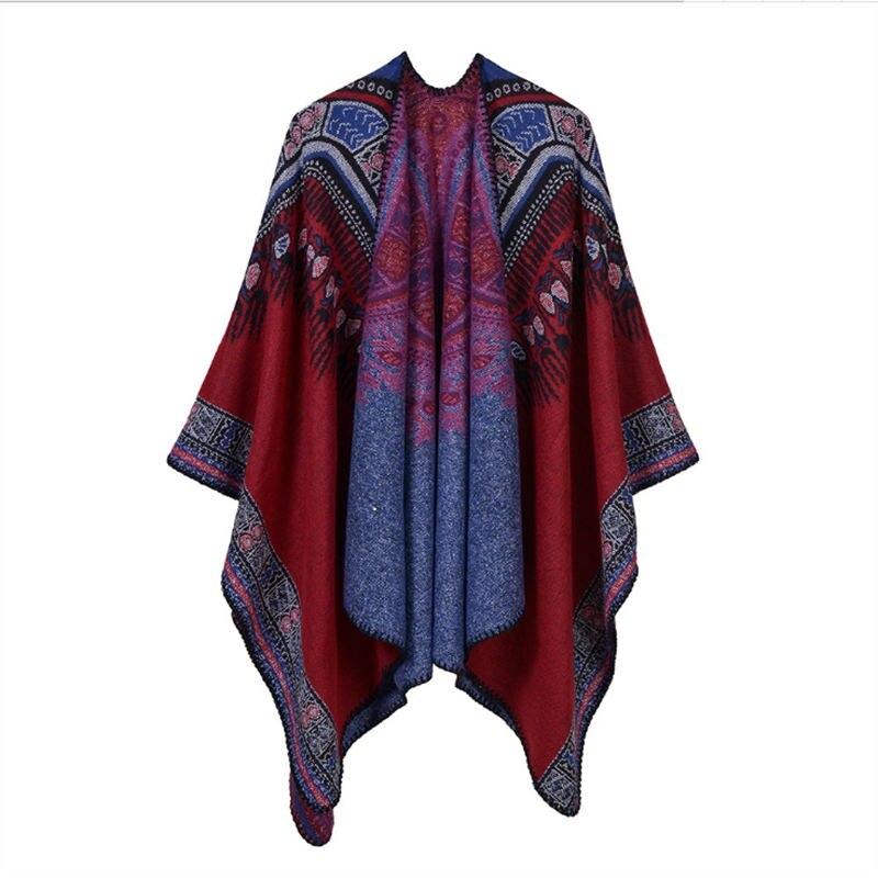 Poncho Boho - Rouge / 150 X 130 cm