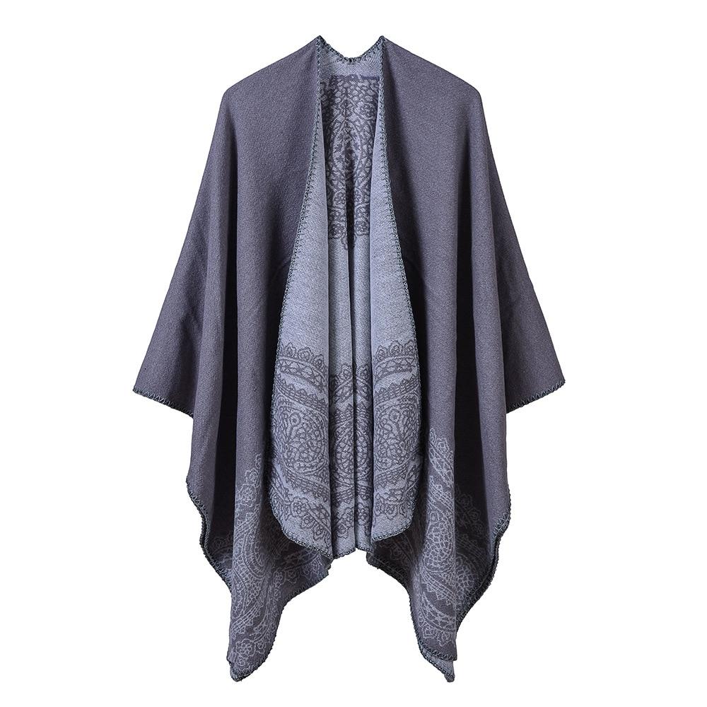 Poncho Châle Femme - Gris