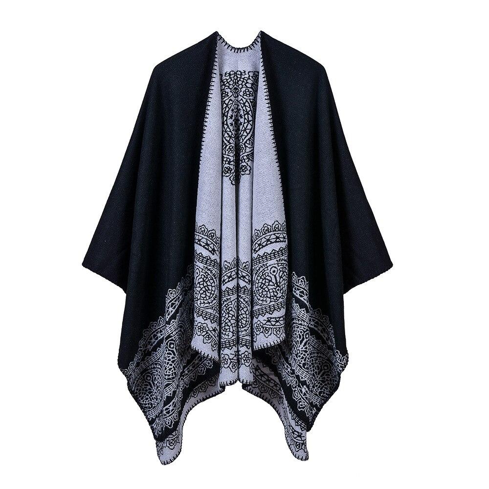 Poncho Châle Femme - Noir