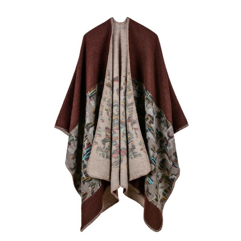 Poncho Chic Femme - Kaki