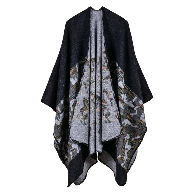 Poncho Chic Femme - Noir