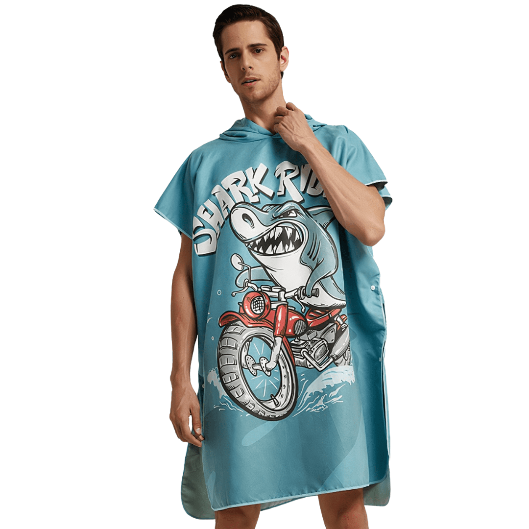 Poncho de baño de surf para adultos