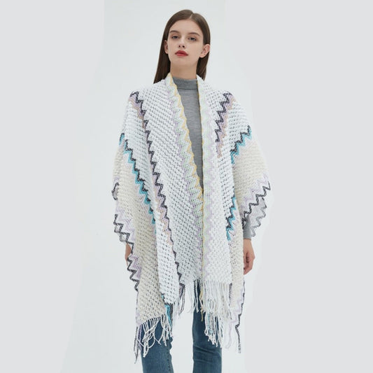 Poncho étnico para mujer