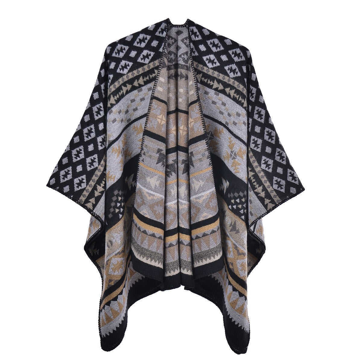 Poncho Femme Bohémien - 2 / Unique