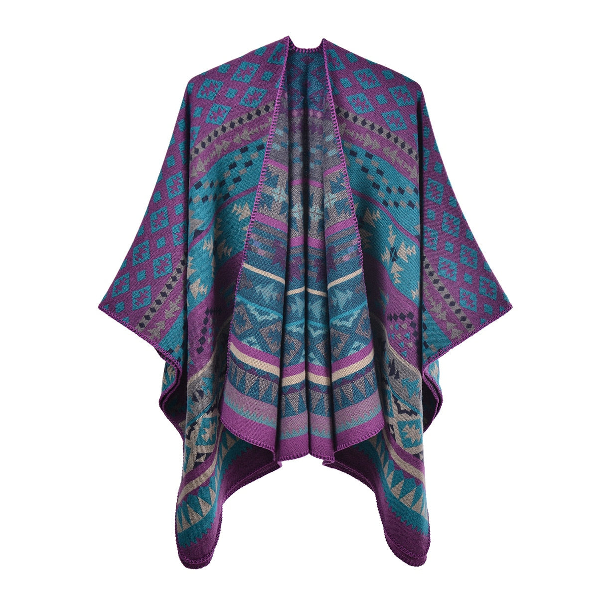 Poncho Femme Bohémien - 3 / Unique