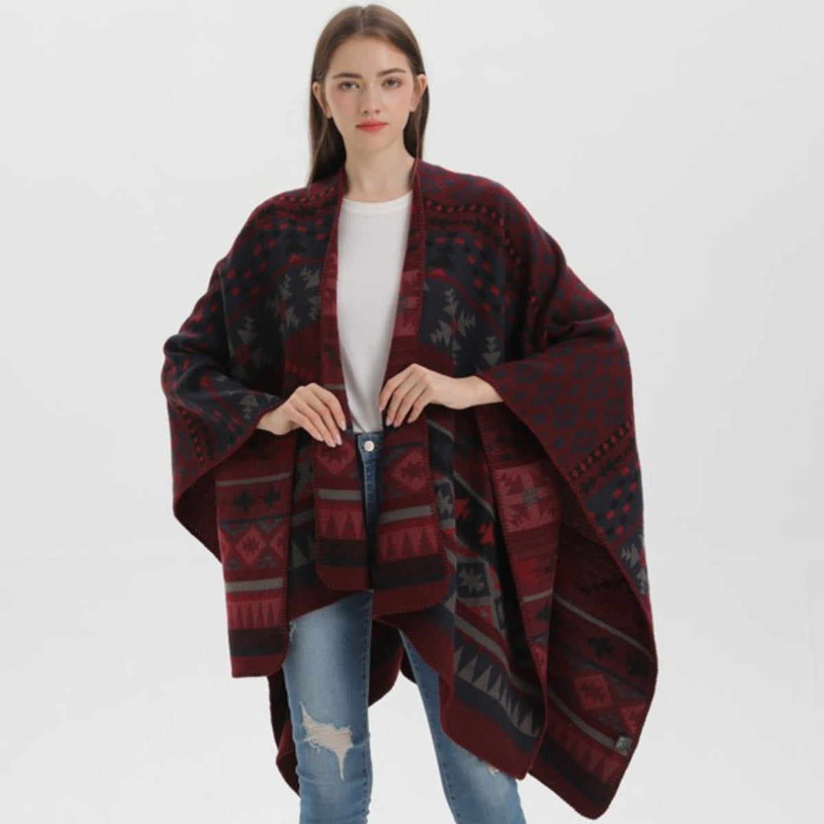 Poncho boho para mujer