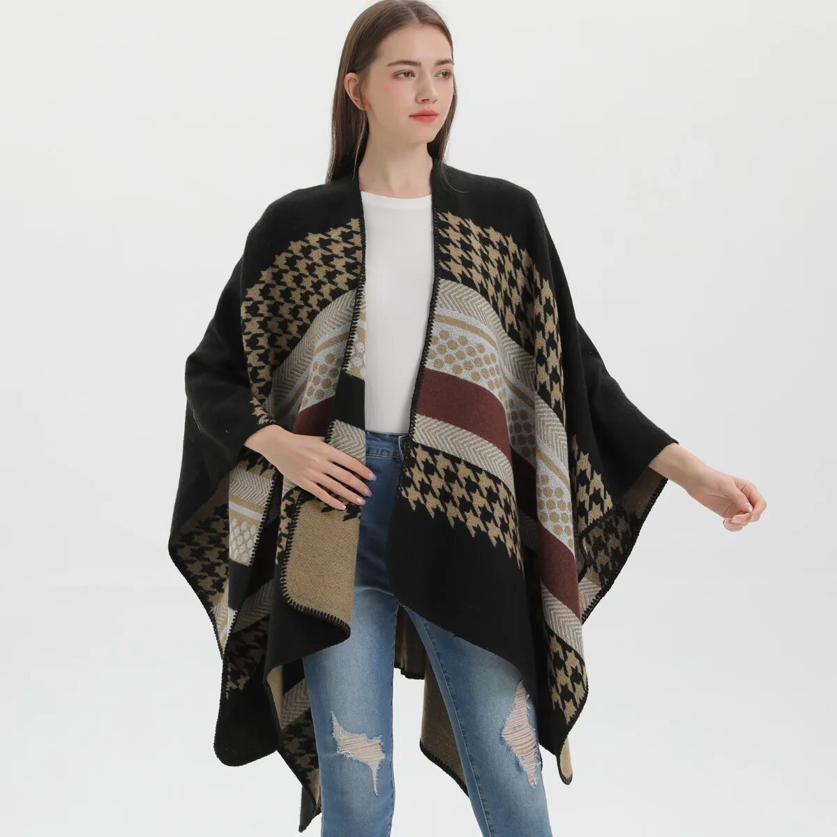 Poncho cálido para mujer