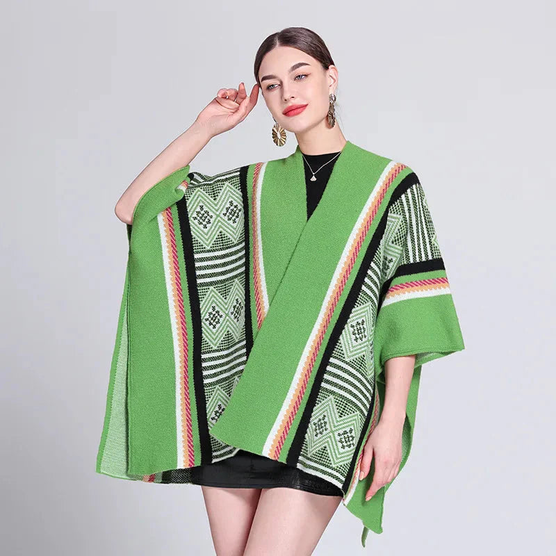 Poncho colorido para mujer