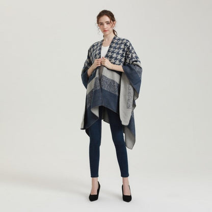 Poncho cálido de invierno para mujer