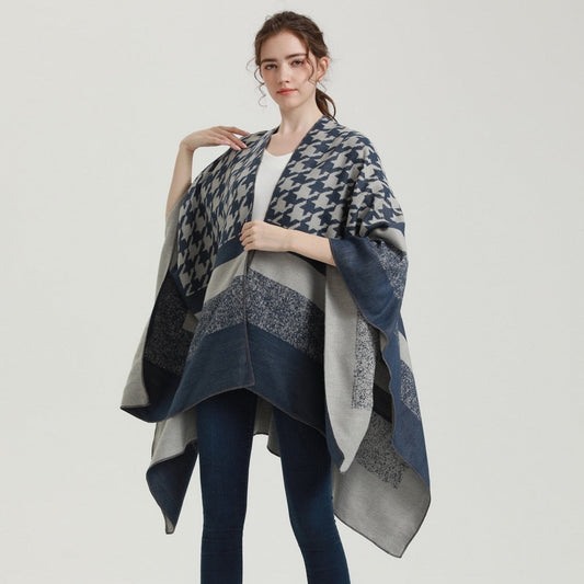 Poncho cálido de invierno para mujer