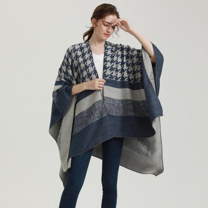 Poncho cálido de invierno para mujer