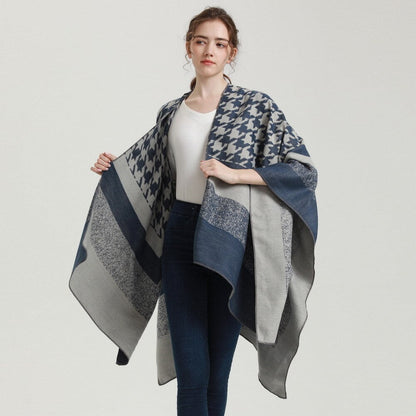 Poncho cálido de invierno para mujer