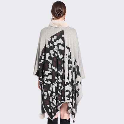 Poncho de leopardo para mujer