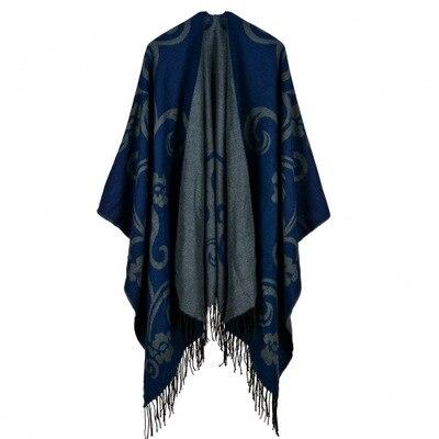 Poncho Luxe Femme - Bleu