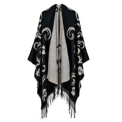 Poncho Luxe Femme - Noir