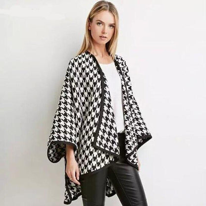 Poncho Femme Noir et Blanc - Noir & Blanc