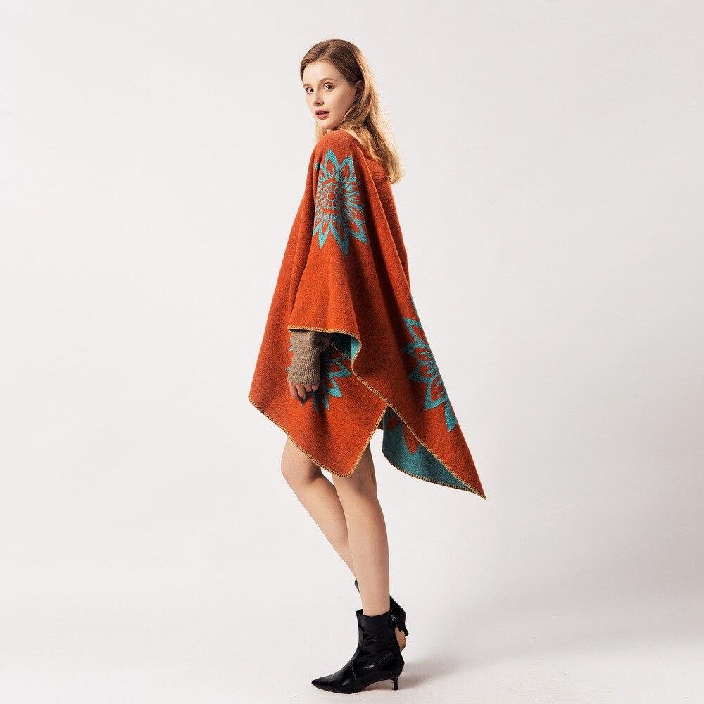 Poncho naranja para mujer