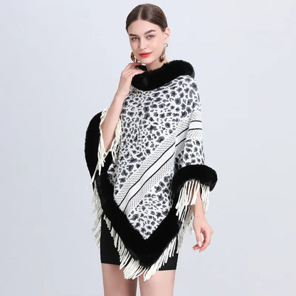 Poncho de piel de leopardo