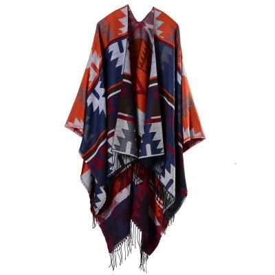 Poncho Long Femme - Mandarine