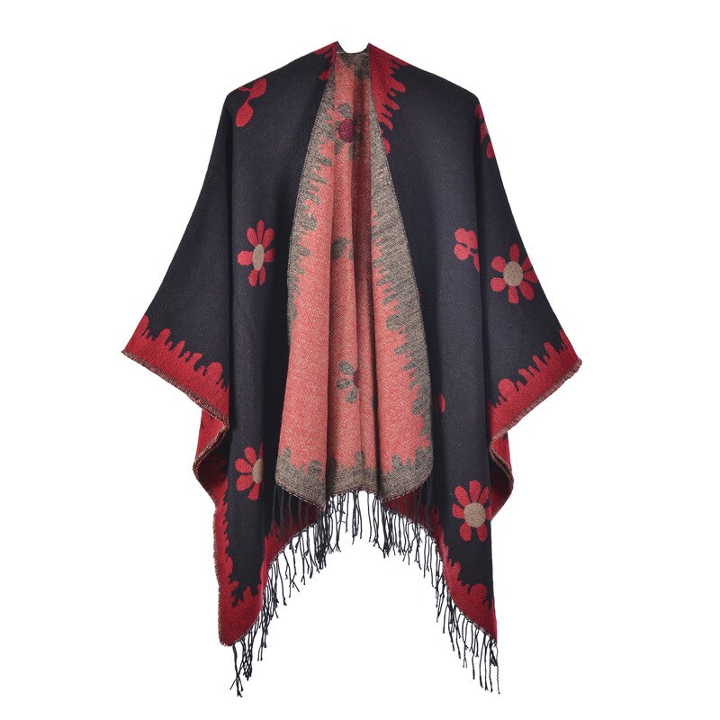 Poncho Femme Flower - 2 / Unique