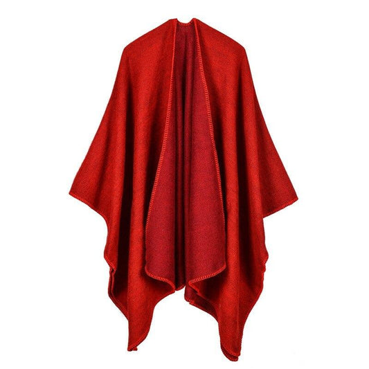 Poncho Femme Rouge - rouge