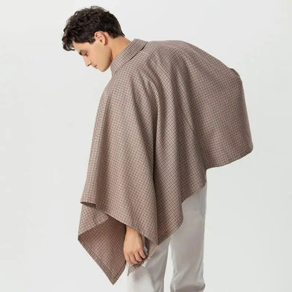 Poncho tipo gabardina para hombre