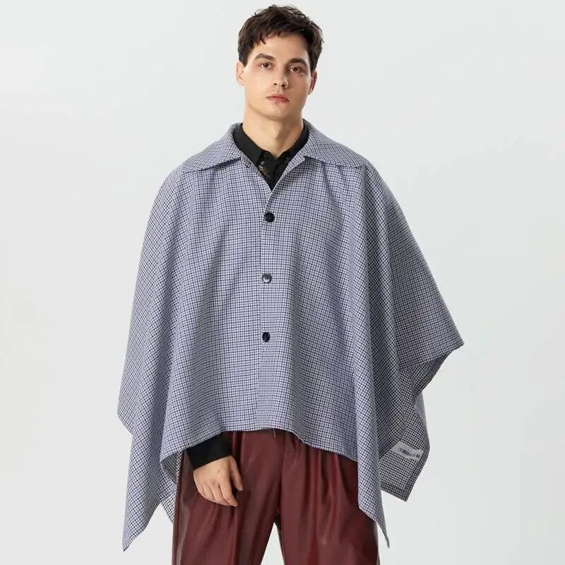 Poncho Trench Homme - bleu / unique