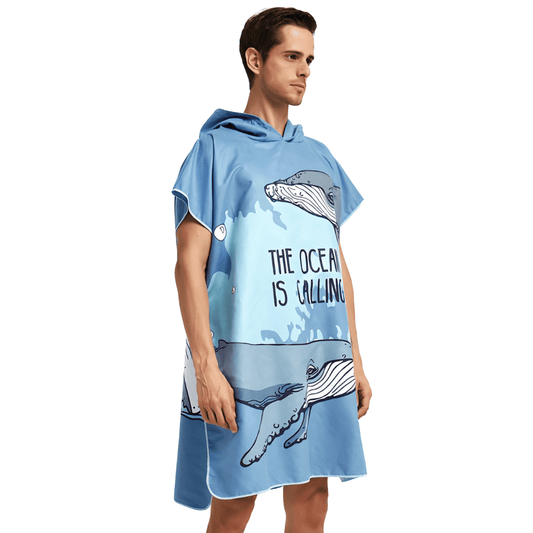 Poncho de toalla para surfear